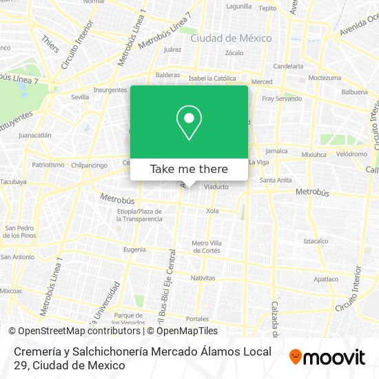 Cremería y Salchichonería Mercado Álamos Local 29 map