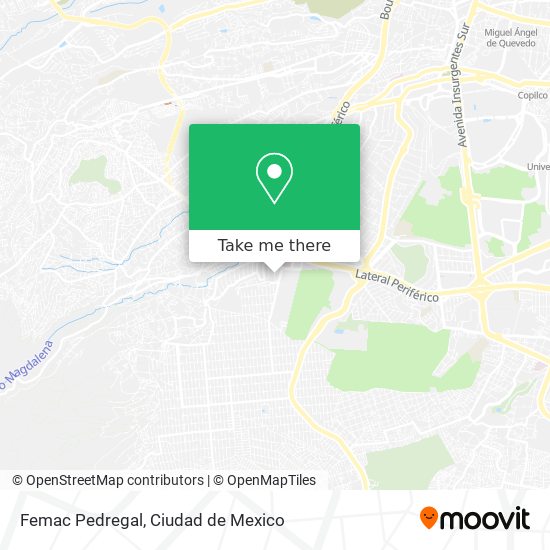 Mapa de Femac Pedregal