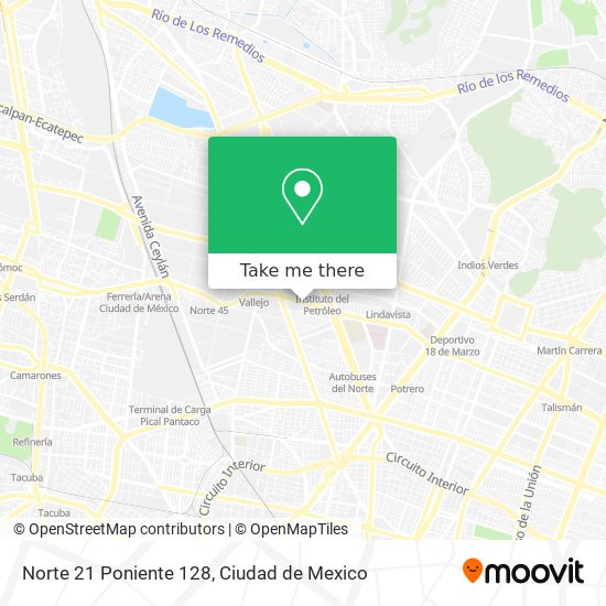 Norte 21 Poniente 128 map