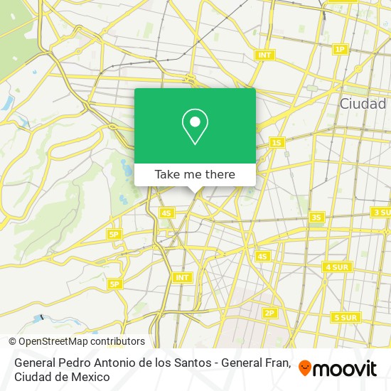 General Pedro Antonio de los Santos - General Fran map