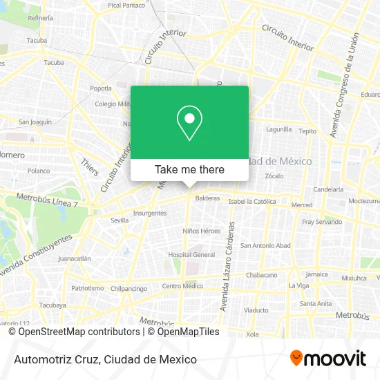 Automotriz Cruz map