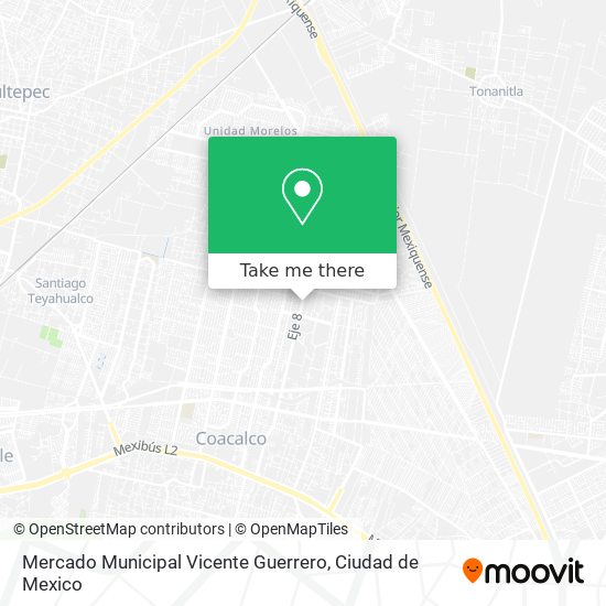 Mapa de Mercado Municipal Vicente Guerrero