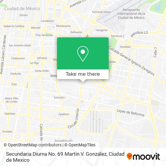 Secundaria Diurna No. 69 Martin V. González map