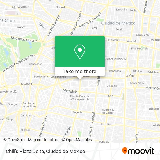 Mapa de Chili's Plaza Delta