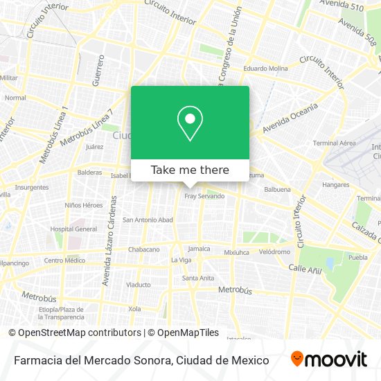 Farmacia del Mercado Sonora map