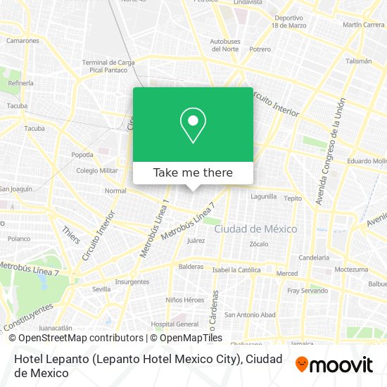Hotel Lepanto (Lepanto Hotel Mexico City) map