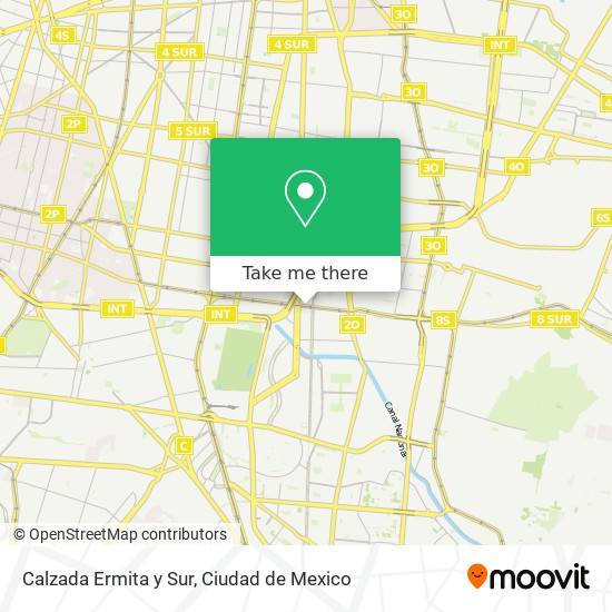 Mapa de Calzada Ermita y Sur