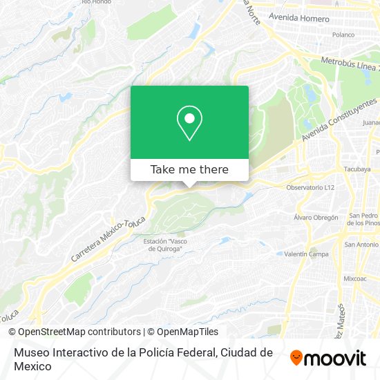 Mapa de Museo Interactivo de la Policía Federal