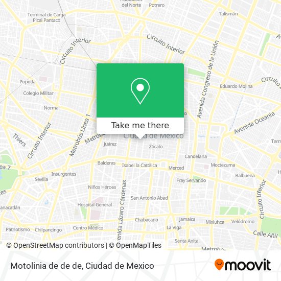 Motolinia de de de map