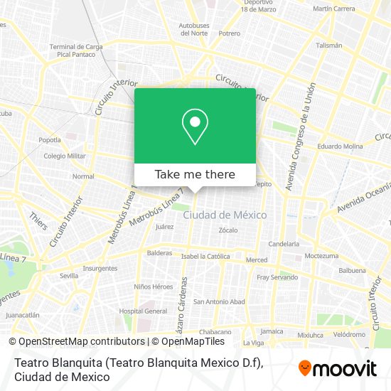 Teatro Blanquita (Teatro Blanquita Mexico D.f) map