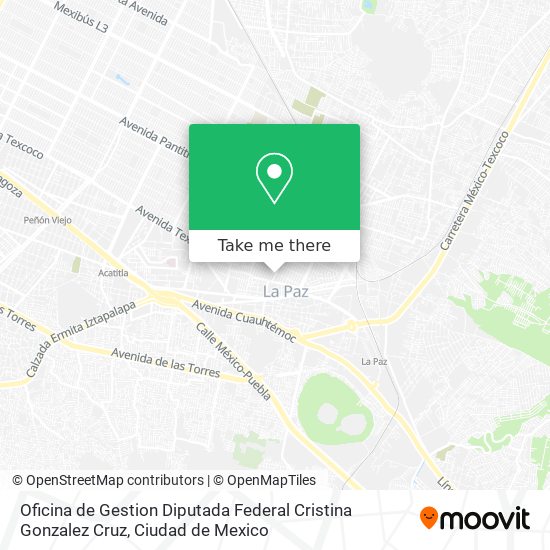 Oficina de Gestion Diputada Federal Cristina Gonzalez Cruz map