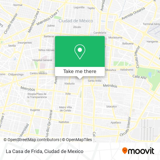 La Casa de Frida map