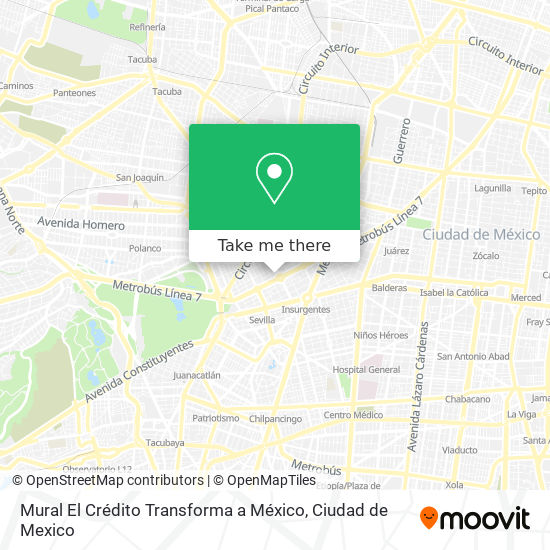 Mural El Crédito Transforma a México map