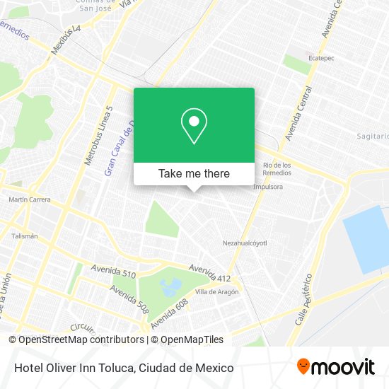 Mapa de Hotel Oliver Inn Toluca