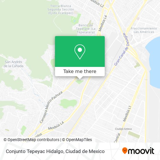 Conjunto Tepeyac Hidalgo map