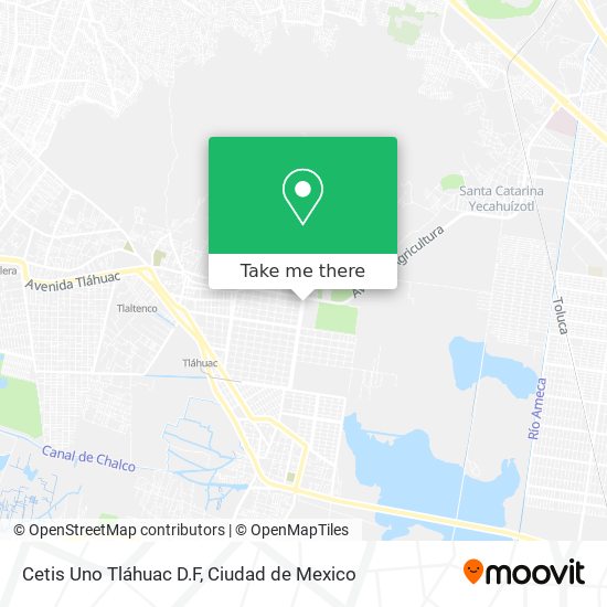 Cetis Uno Tláhuac D.F map