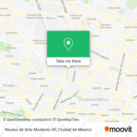 Museo de Arte Moderno DF map