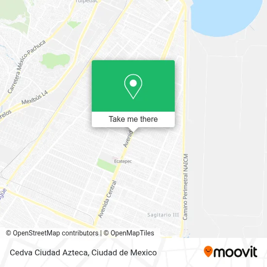 Cedva Ciudad Azteca map