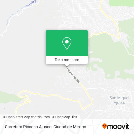 Mapa de Carretera Picacho Ajusco, San Miguel Ajusco