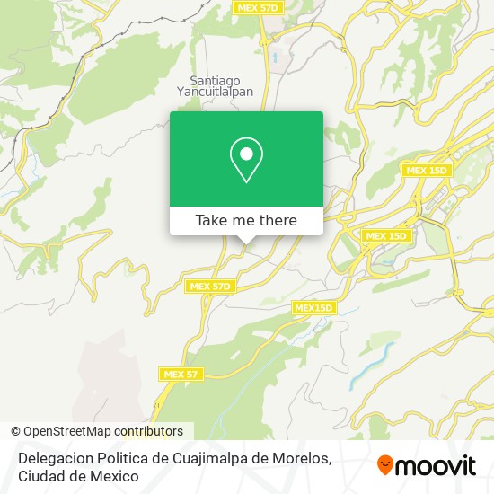 Delegacion Politica de Cuajimalpa de Morelos map