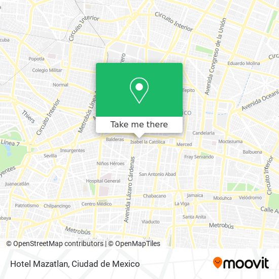 Mapa de Hotel Mazatlan