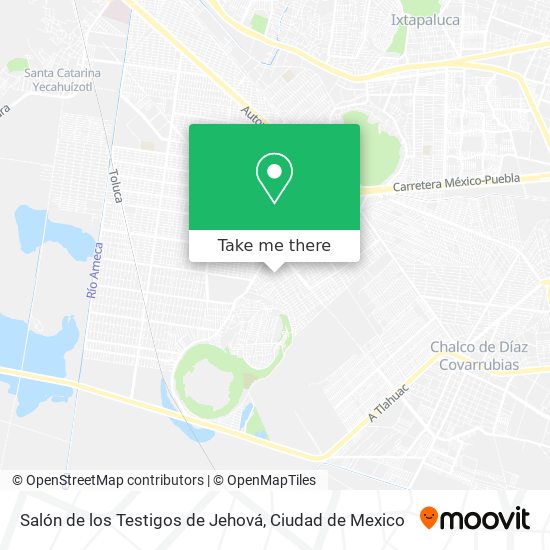 Mapa de Salón de los Testigos de Jehová