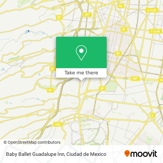 Mapa de Baby Ballet Guadalupe Inn