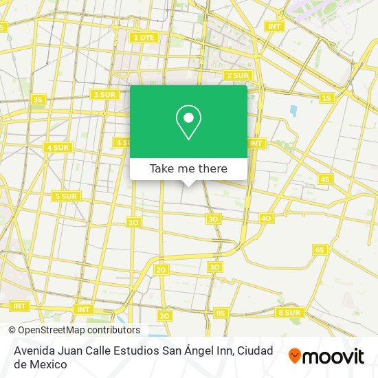 Mapa de Avenida Juan Calle Estudios San Ángel Inn