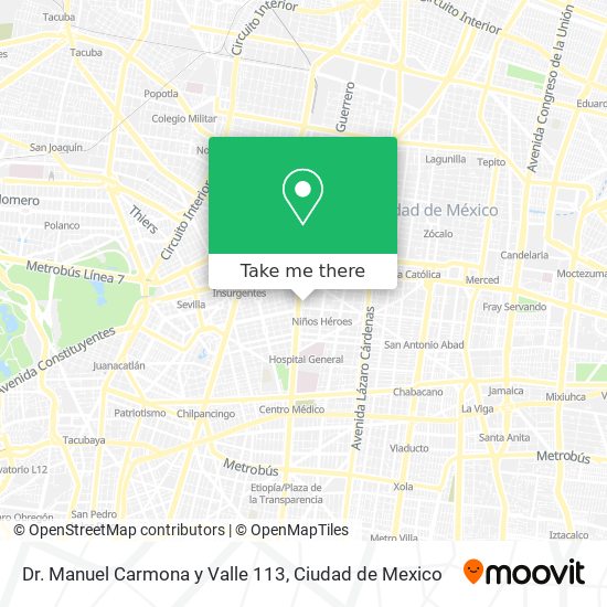 Mapa de Dr. Manuel Carmona y Valle 113
