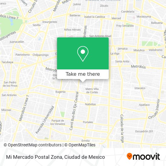 Mi Mercado Postal Zona map