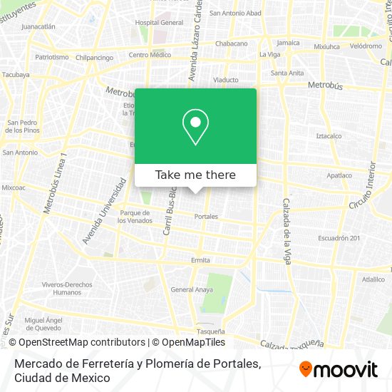 Mercado de Ferretería y Plomería de Portales map