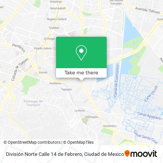 División Norte Calle 14 de Febrero map