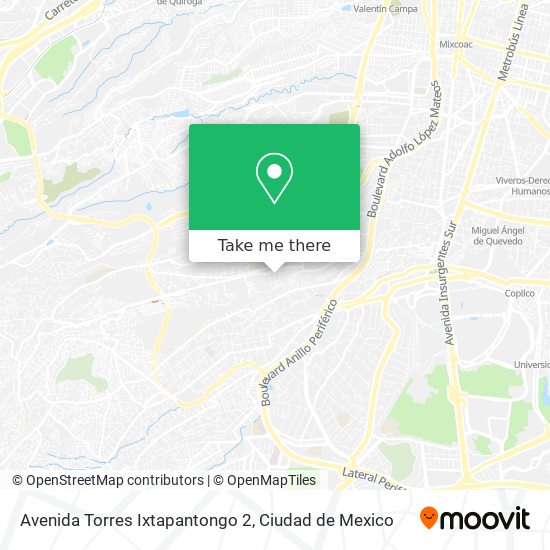 Mapa de Avenida Torres Ixtapantongo 2