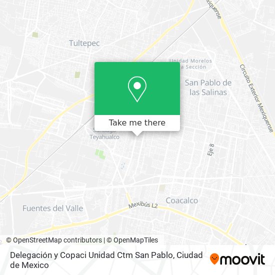Delegación y Copaci Unidad Ctm San Pablo map