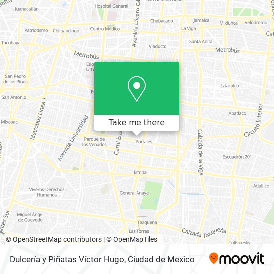Dulcería y Piñatas Víctor Hugo map