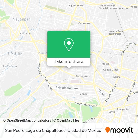 Mapa de San Pedro Lago de Chapultepec