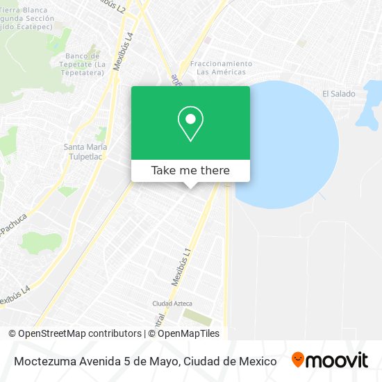 Mapa de Moctezuma Avenida 5 de Mayo