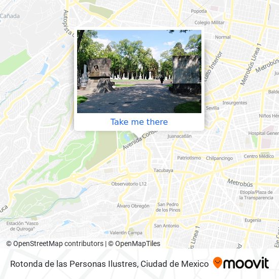 Mapa de Rotonda de las Personas Ilustres