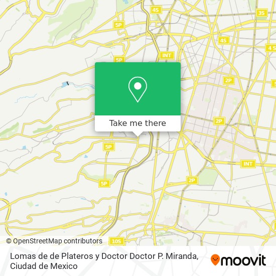 Lomas de de Plateros y Doctor Doctor P. Miranda map