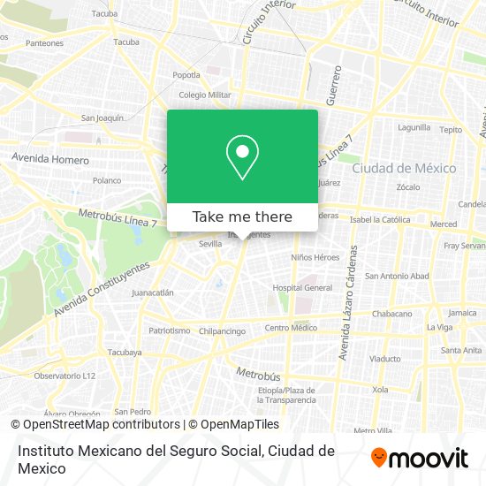 Instituto Mexicano del Seguro Social map