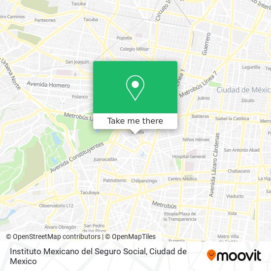 Mapa de Instituto Mexicano del Seguro Social