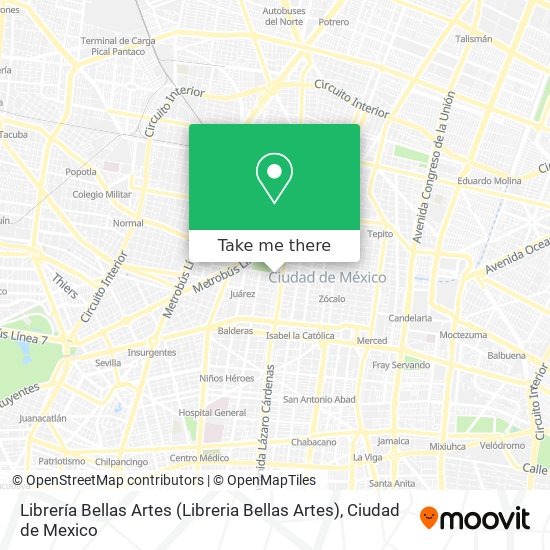 Mapa de Librería Bellas Artes (Libreria Bellas Artes)