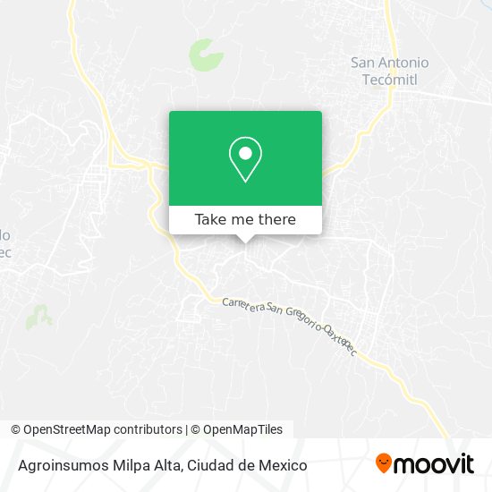 Mapa de Agroinsumos Milpa Alta