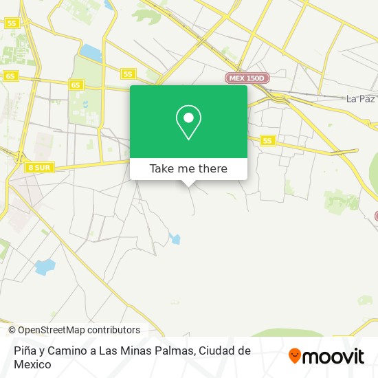 Piña y Camino a Las Minas Palmas map