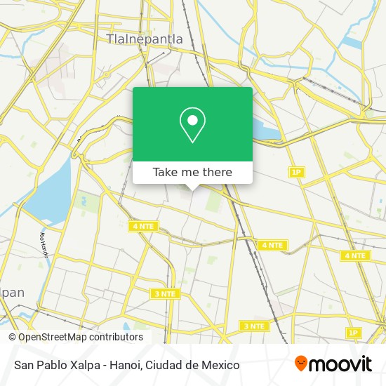 San Pablo Xalpa - Hanoi map