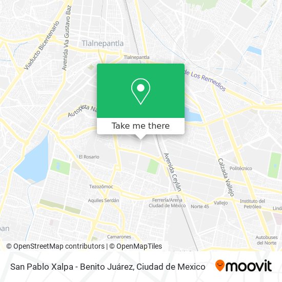 San Pablo Xalpa - Benito Juárez map
