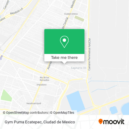 How to get to Gym Puma Ecatepec in Tlalnepantla by Bus or Metro?