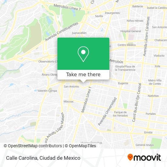 Mapa de Calle Carolina