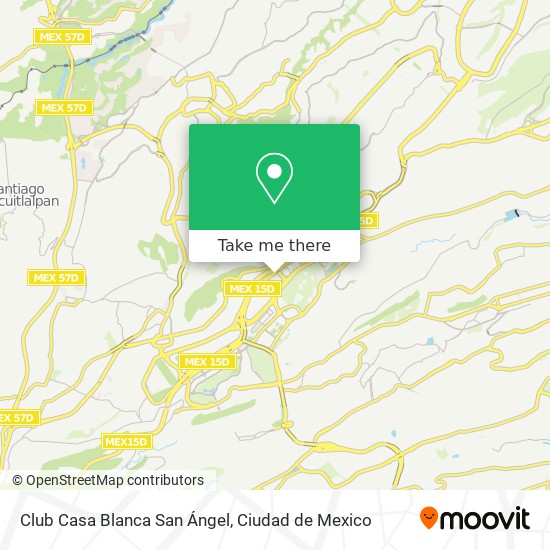 Club Casa Blanca San Ángel map