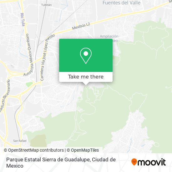 Parque Estatal Sierra de Guadalupe map